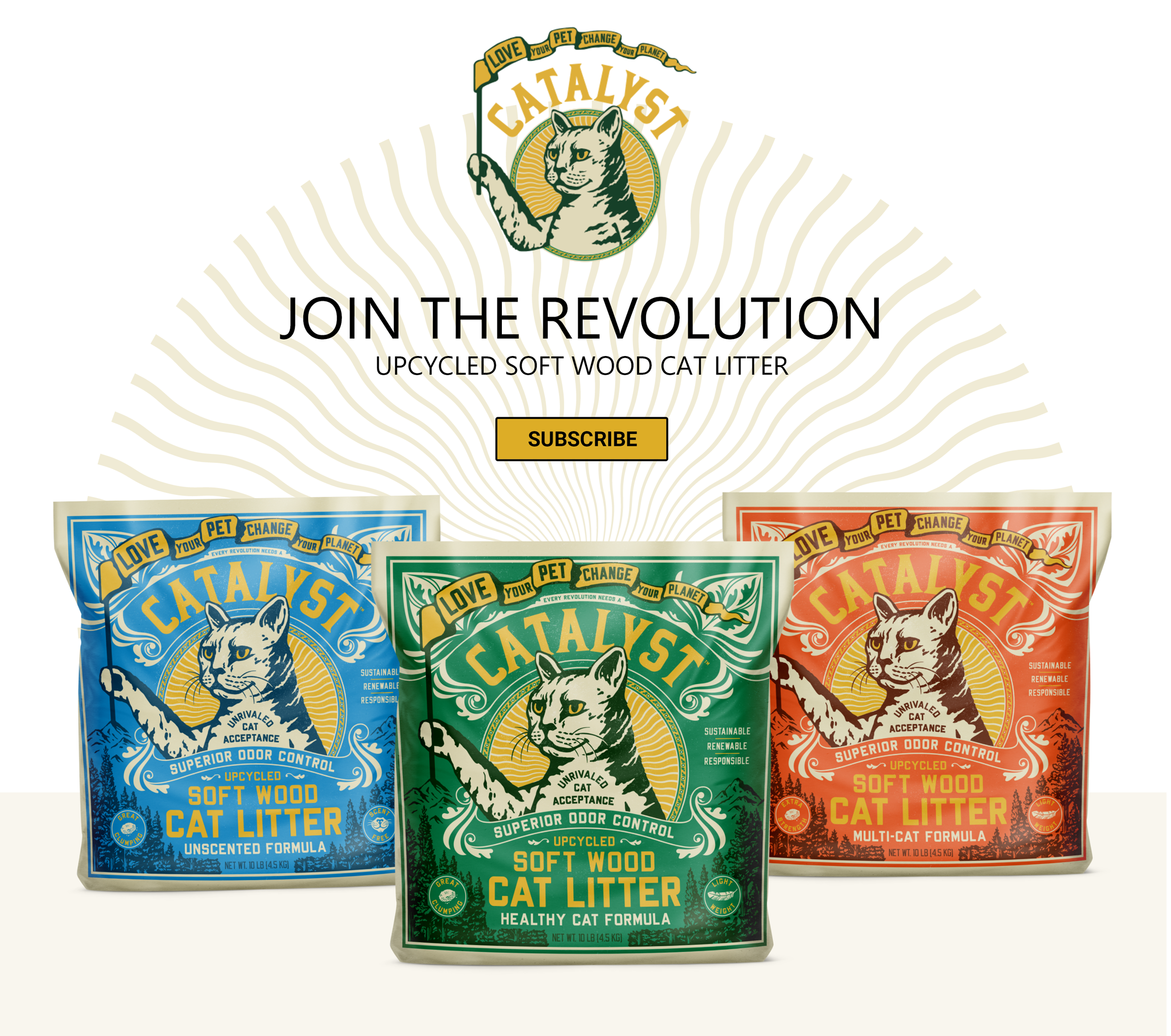 Catalyst Pet soft wood cat litter banner