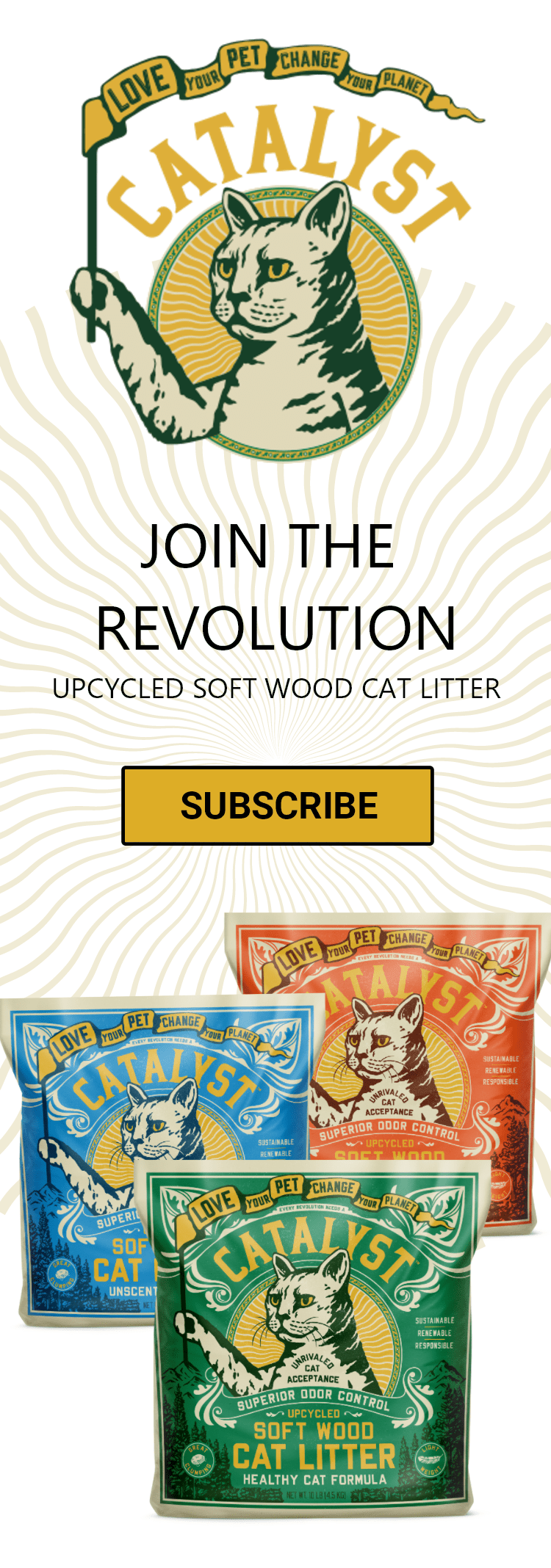 Catalyst Pet soft wood cat litter banner